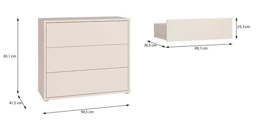 Kommode FAID- B ca. 95 cm, Sand