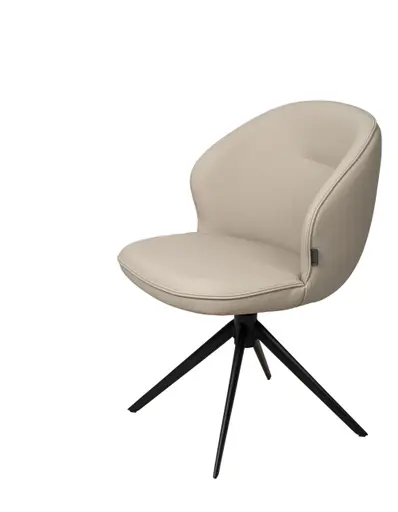 Stuhl MERRITH - drehbar, Leder, Latte