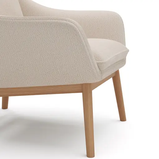 Sessel Karasu - Posh, Stoff, Creme