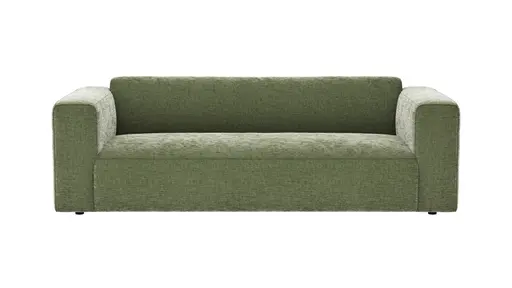 Sofa Laja - 3-Sitzer, Stoff, Dunkelgrün