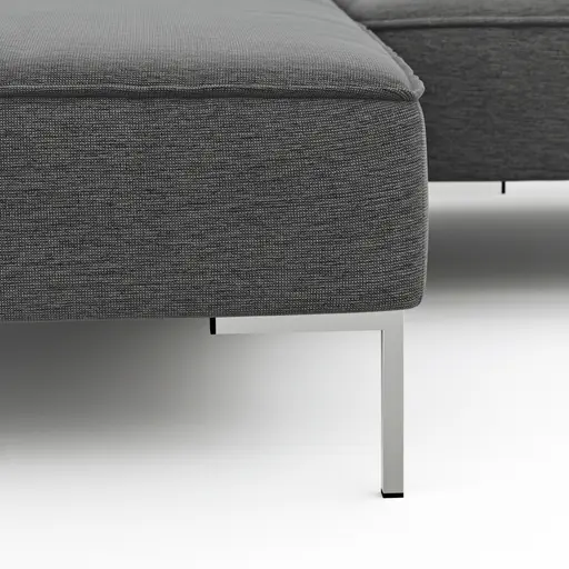 Ecksofa Morten - Longchair links, 1,5-Sitzer, Stoff, Grau-Beige