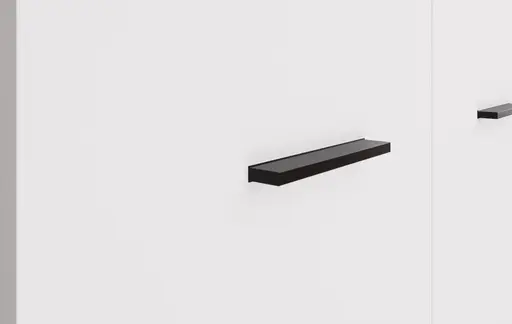 Schuhschrank - B ca. 90 cm, Artisan Eiche Nachbildung, Weiß