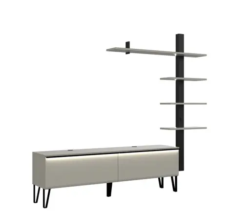 Hängeelement - mit Beleuchtung, B ca. 174 cm, Kaschmir
