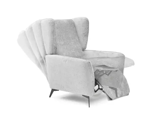 TV-Sessel - Relaxfunktion, Stoff, Hellgrau