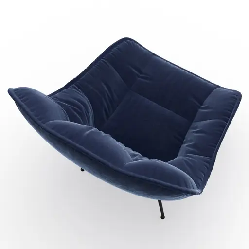 Sessel Unn - Stoff, Indigo