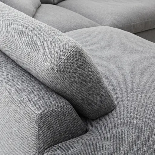 Ecksofa Aprino 3 - Ecke links mit 2,5-Sitzer, Stoff, Grau