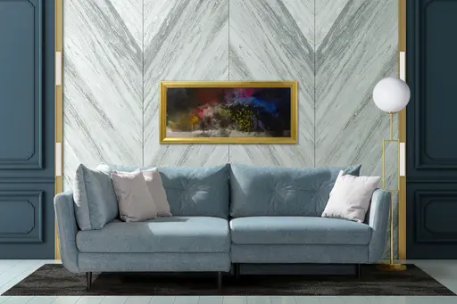 Ecksofa - mit Ottomane links, Schlaffunktion mit Bettkasten, Stoff, Petrol