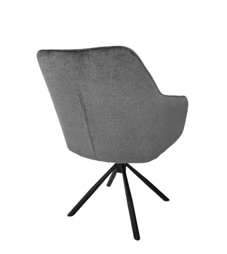 Armlehnstuhl MARLE - drehbar, Stoff, Anthrazit