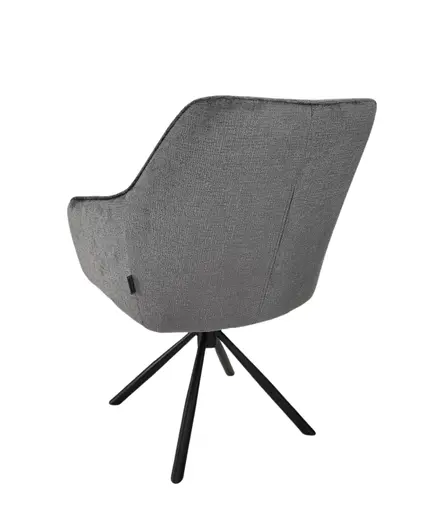 Armlehnstuhl MARLE - drehbar, Stoff, Anthrazit