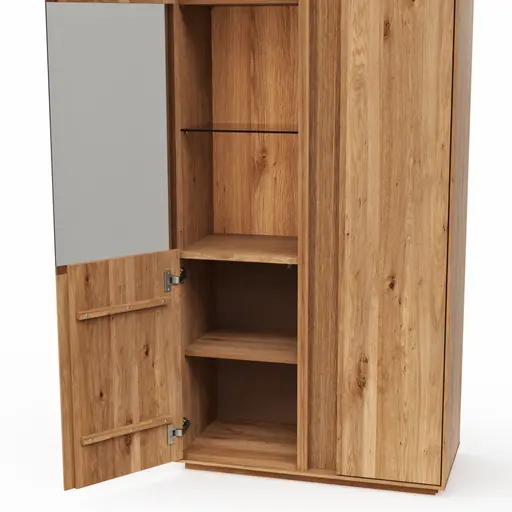 Vitrine Saratoga - Wildeiche massiv, natur geölt