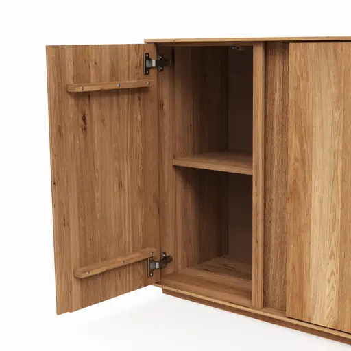 Sideboard Saratoga - Wildeiche massiv, natur geölt