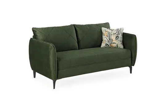 Sofa - 2,5-Sitzer, Stoff Dunkelgrün