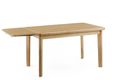 Esstisch - ausziehbar, LB ca. 122x82 cm, Eiche, teilmassiv