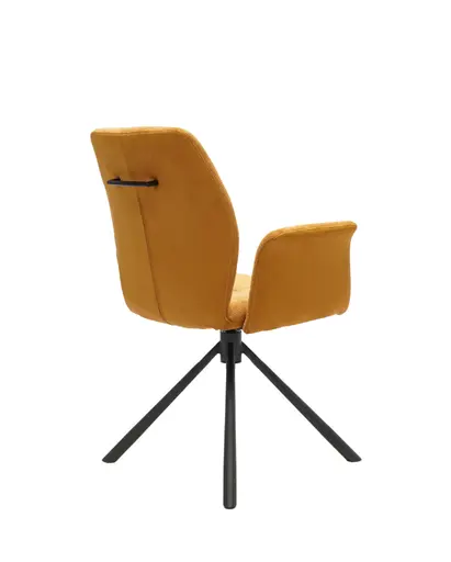 Armlehnstuhl MANOA - drehbar, Stoff, Senfgelb