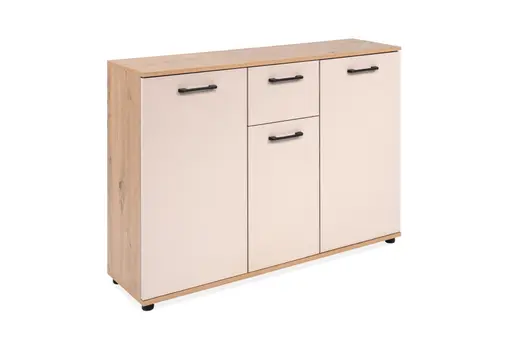 Sideboard- B a. 107 cm, Eiche Dekor, Beige