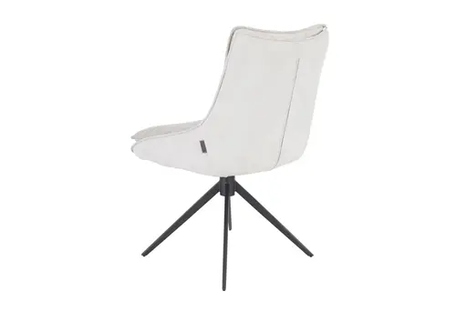 Stuhl MANDY - drehbar, Stoff, Silbergrau