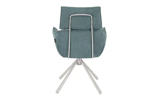 Armlehnstuhl MASHA - drehbar, Stoff, Petrol