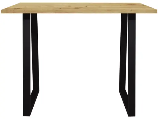 Bartresentisch - LB ca. 120x70 cm, Asteiche, Schwarz