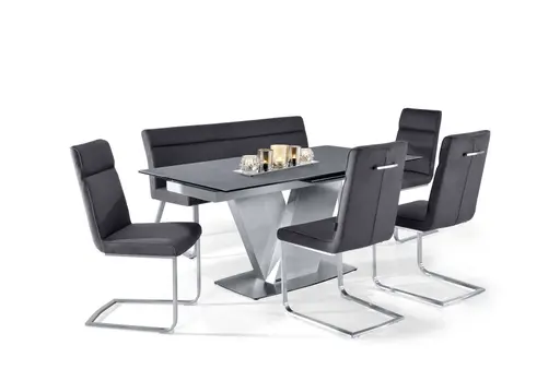 Freischwinger MAREEN - Stoff, Dunkelgrau