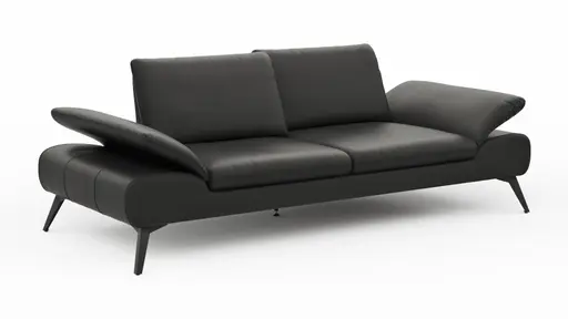 Sofa Collina - 3-Sitzer, Leder, Schwarz