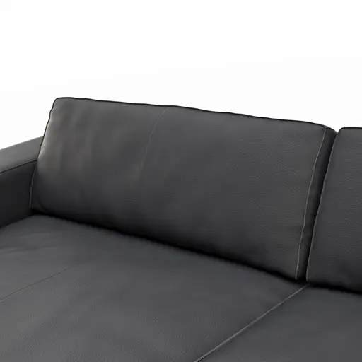 Sofa Aprino 1 - 4-Sitzer XXL, Leder, Schwarz, Armlehne Block
