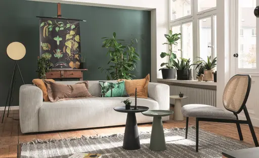 Sofa Laja - 3-Sitzer, Cord, Graubeige