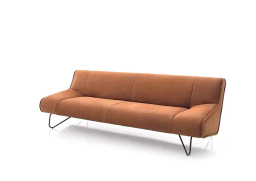 Sofa - 2-Sitzer, Leder, Hellbraun