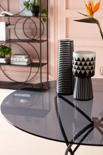 Esstisch - Ø/H ca. 120x76 cm, Schwarz