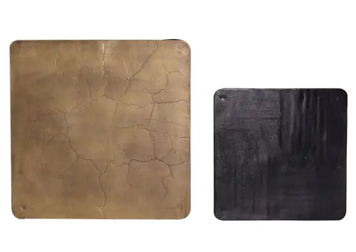 Beistelltisch-Set Luka & Linn - LBH ca. 70x70x34 cm, Metall, Schwarz