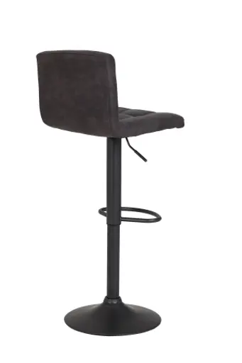 Barhocker - höhenverstellbar, Stoff, Anthrazit