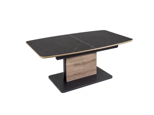 Couchtisch - höhenverstellbar, ausziehbar, LBH. ca. 120-160x70x56-75 cm, Schwarz