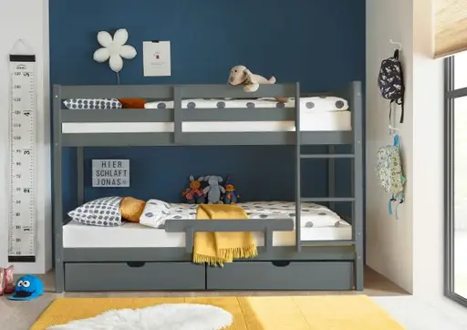 Etagenbett - Liegefläche ca. 90x200 cm, Grau