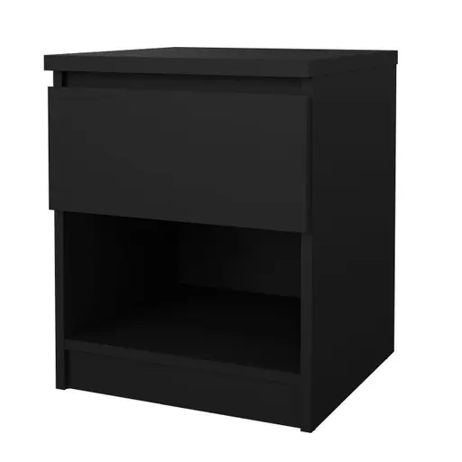 Nachtkonsole- B ca. 41 cm, Schwarz, Matt