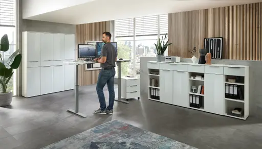 Büroschrank - B ca. 40 cm, Weiß