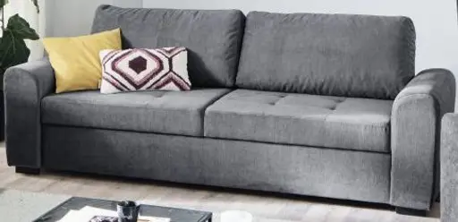 Sofa - 2-Sitzer, Stoff, Dunkelgrau