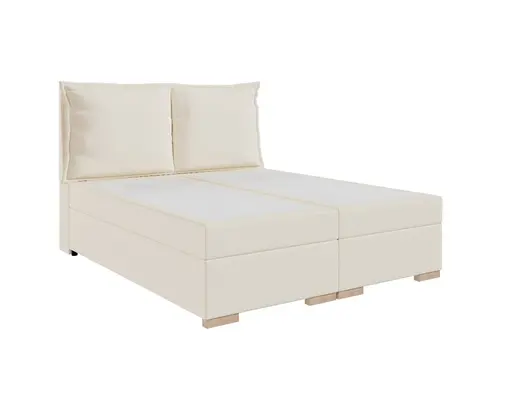 Boxspringbett SANDRIN A- Liegefläche ca. 180x200 cm, Stoff, Weiß
