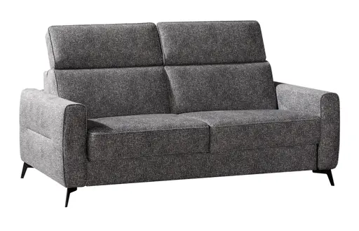 Schlafsofa EM Seipa - Kopfteil verstellbar, Stoff, Grau