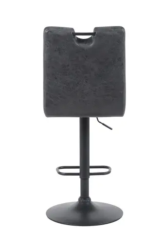 Barhocker - drehbar, höhenverstellbar, Microfaser, Vintage Anthrazit