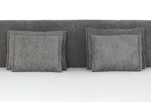 Boxspringbett JILLIAN MIX- Liegefläche ca. 180x200 cm, Stoff Mittelgrau