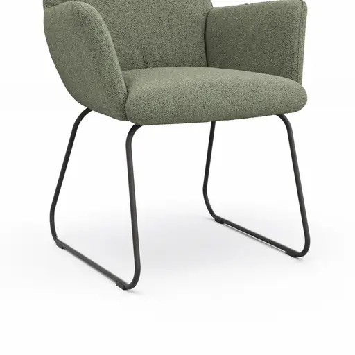 Armlehnstuhl Nashville - Stoff, Olivgrün