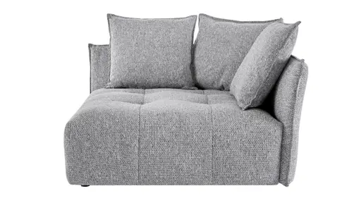 Ecksofa Palazzina - Ecke, Stoff, Graubeige