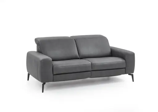 Sofa - 3-Sitzer, Kopfteil verstellbar, Stoff, Graphit
