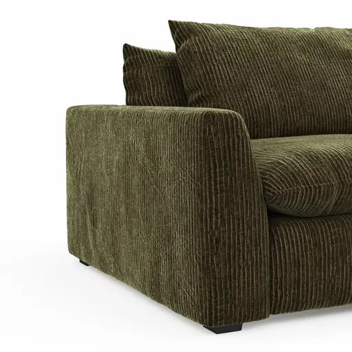 Sofa Ulf - 3,5-Sitzer, Cord, Moos