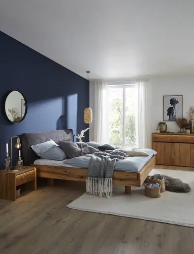 Nachttisch Ottawa - inkl. Beleuchtung, Wildeiche massiv, geölt