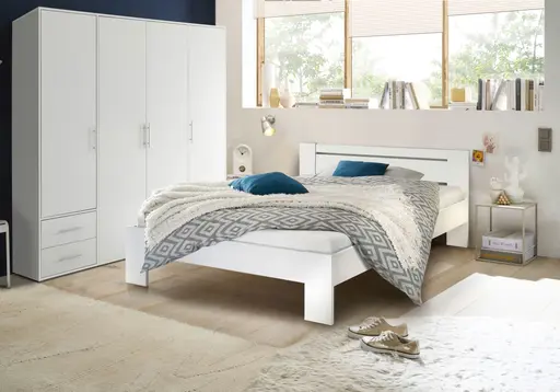 Drehtürenschrank- B ca. 206 cm, Weiß