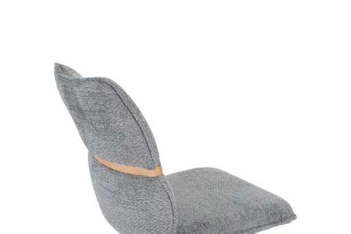 Stuhl MAROU - drehbar, Stoff, Graublau