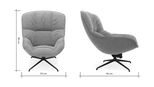 Sessel Unn - Stoff, Eukalyptus