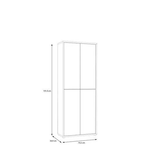 Schuhschrank FAID- B ca. 75 cm, Hellgrau