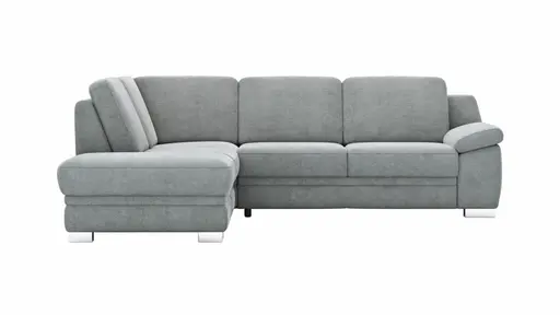 Ecksofa Tavira - Ecke links und 2,5-Sitzer rechts, Stoff, Grau