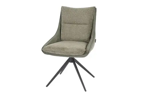 Stuhl MANDY - drehbar, Stoff, Grün